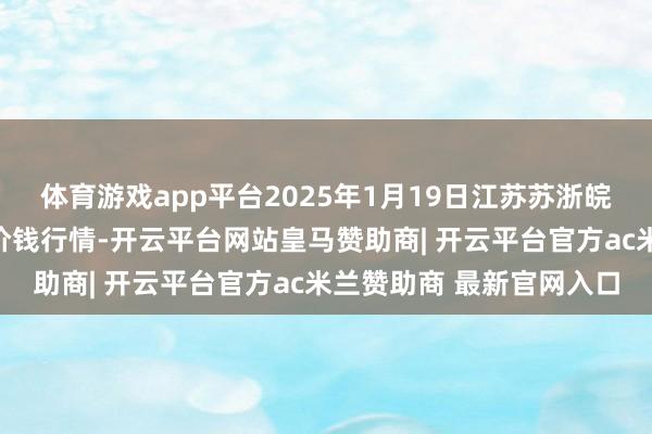 体育游戏app平台2025年1月19日江苏苏浙皖畛域市集发展有限公司价钱行情-开云平台网站皇马赞助商| 开云平台官方ac米兰赞助商 最新官网入口