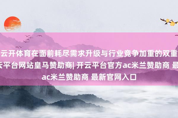 云开体育在面前耗尽需求升级与行业竞争加重的双重配景下-开云平台网站皇马赞助商| 开云平台官方ac米兰赞助商 最新官网入口