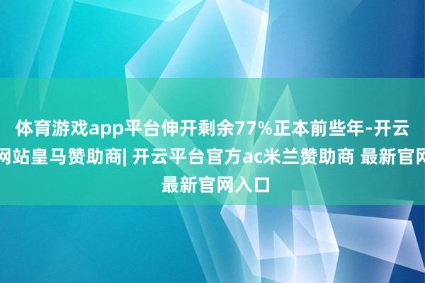 体育游戏app平台伸开剩余77%正本前些年-开云平台网站皇马赞助商| 开云平台官方ac米兰赞助商 最新官网入口