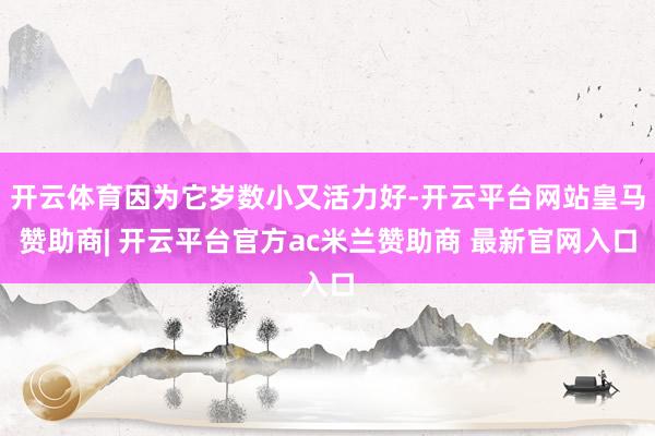 开云体育因为它岁数小又活力好-开云平台网站皇马赞助商| 开云平台官方ac米兰赞助商 最新官网入口